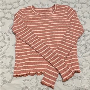 AE Long Sleeve Stripe Ribbed Tee